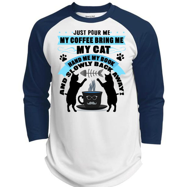 My Coffee Bring Me My Cat T Shirt, I Love My Cat T Shirt, Awesome T-Shirts  (Polyester Game Baseball Jersey)