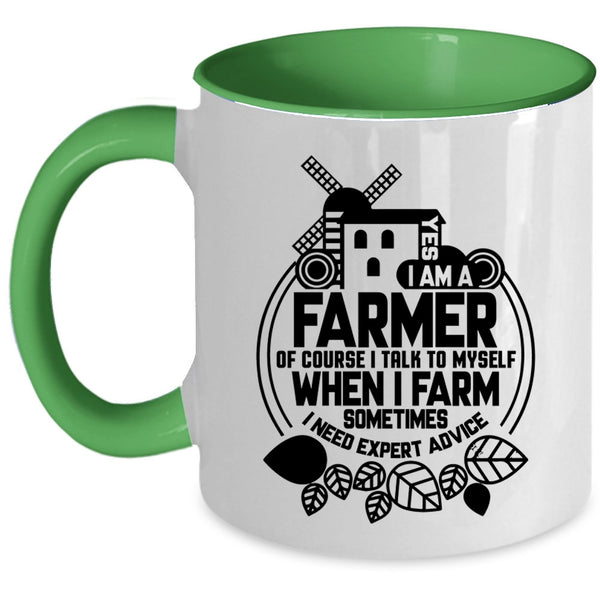 Best Gift For Farmer Coffee Mug, Yes I Am A Farmer Accent Mug