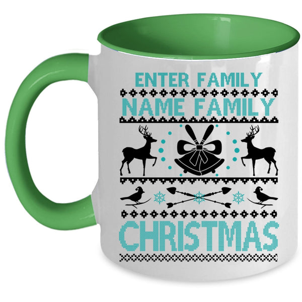 Christmas Family Vacation Coffee Mug, Enter Family Name Family Christmas Accent Mug