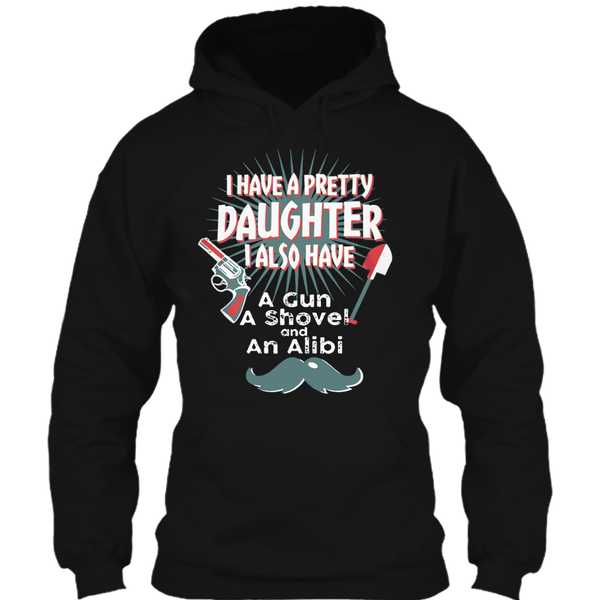 A black t-shirt with the shopify logo