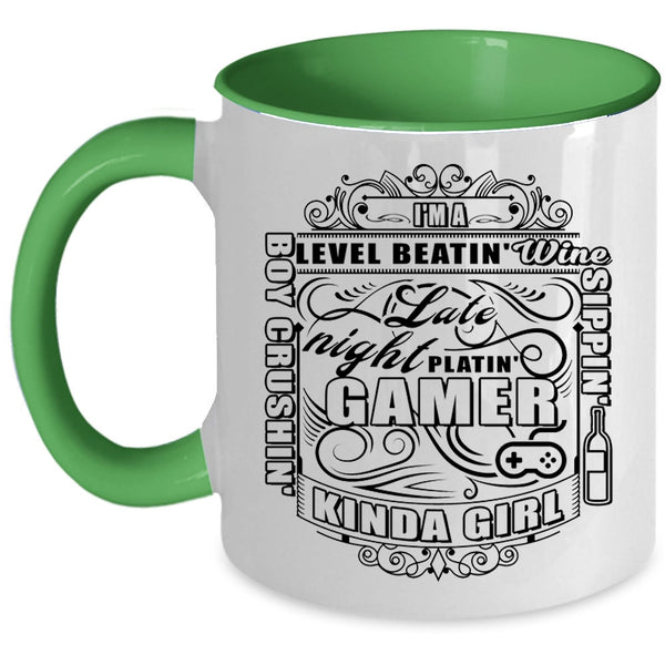 Awesome Girls Coffee Mug, I'm A Gamer Kinda Girl Accent Mug