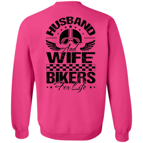 I Love Biker T Shirt, Husband And Wife Bikers For Life Sweatshirt