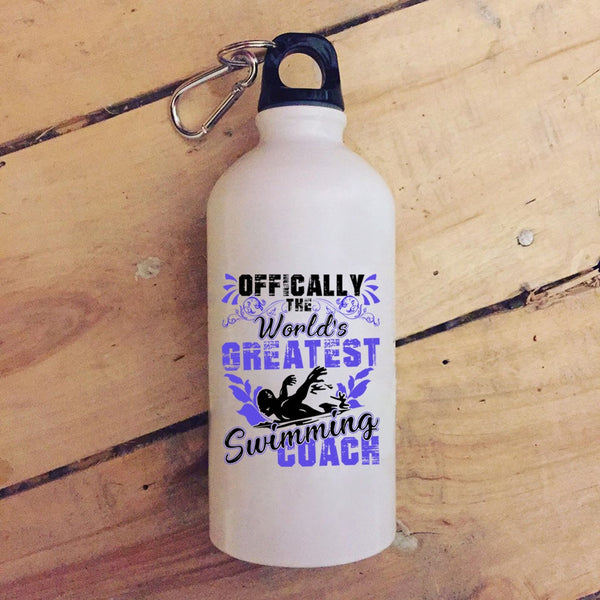 The World's Greatest Swimming Coach 20 oz Stainless Steel Bottle,Cute Swimming Coach Outdoor Sports Water Bottle