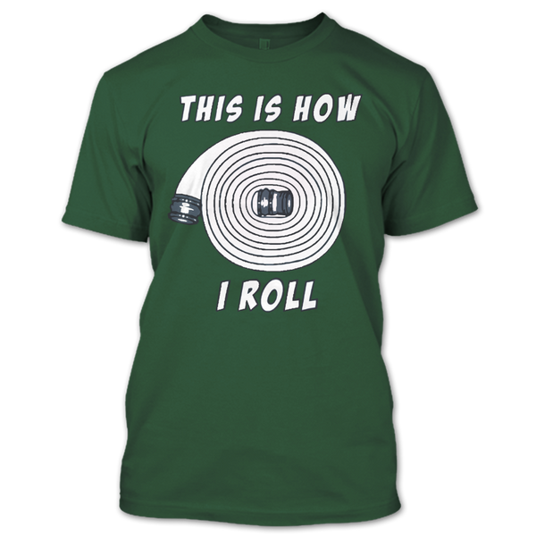 A black t-shirt with the shopify logo