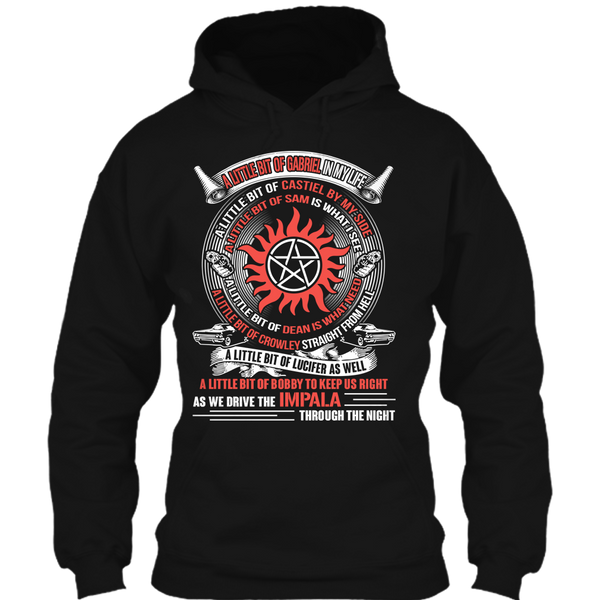 A black t-shirt with the shopify logo