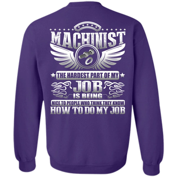 Being Machinist T Shirt, I Love Machinist Sweatshirt