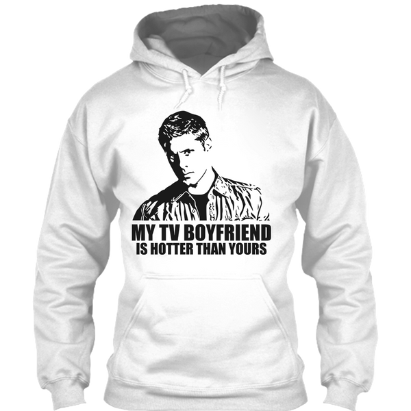 A black t-shirt with the shopify logo