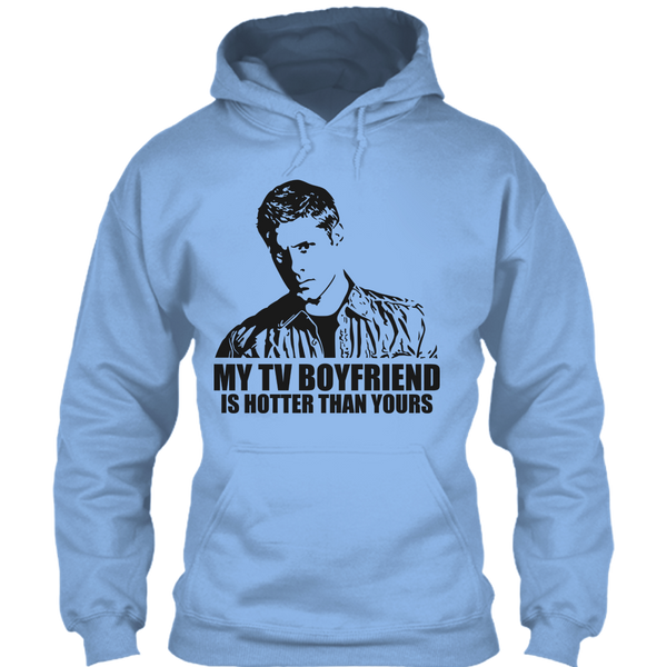 A black t-shirt with the shopify logo