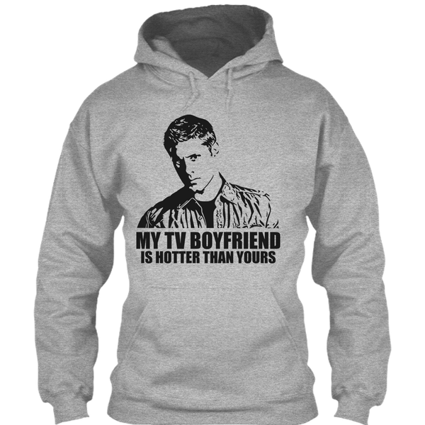 A black t-shirt with the shopify logo