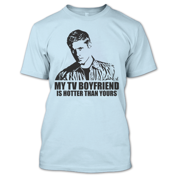 A black t-shirt with the shopify logo