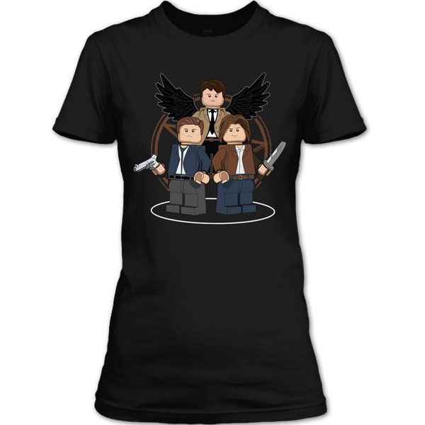 A black t-shirt with the shopify logo