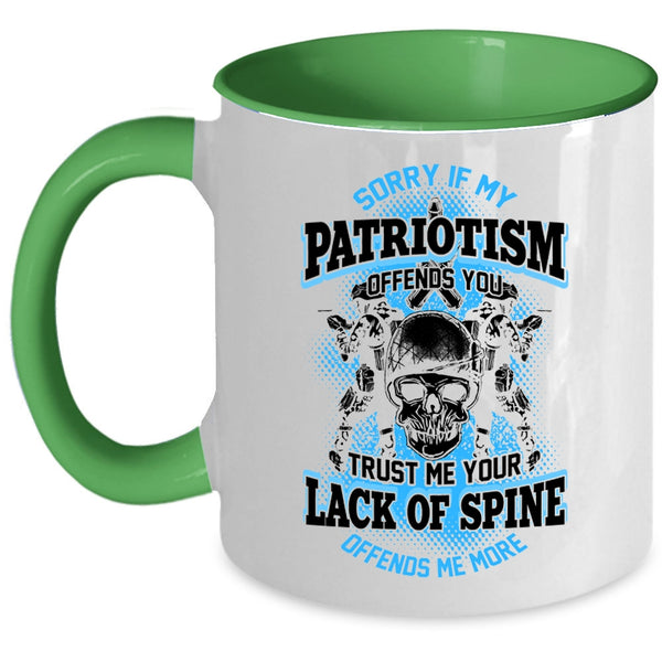 Awesome Veterans Coffee Mug, If My Patriotism Offends You Accent Mug