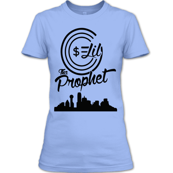 A black t-shirt with the shopify logo