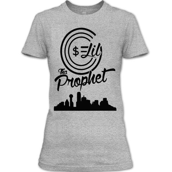 A black t-shirt with the shopify logo