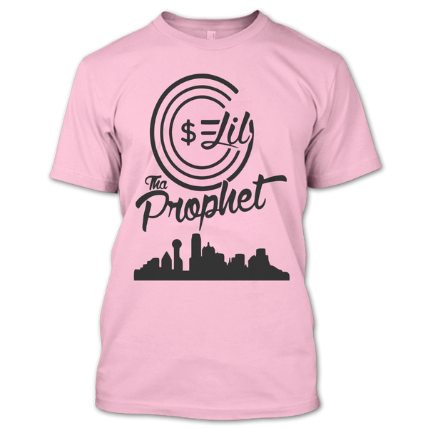 A black t-shirt with the shopify logo