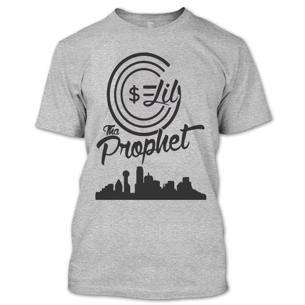 A black t-shirt with the shopify logo