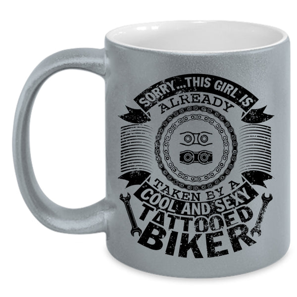 Marry Coffee Mug, This Girl Already Taken By A Cool Tattooed Biker Accent Mug