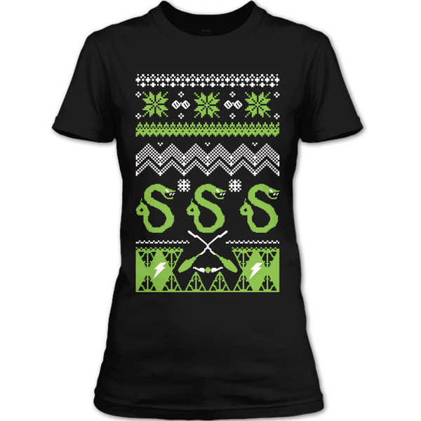 A black t-shirt with the shopify logo