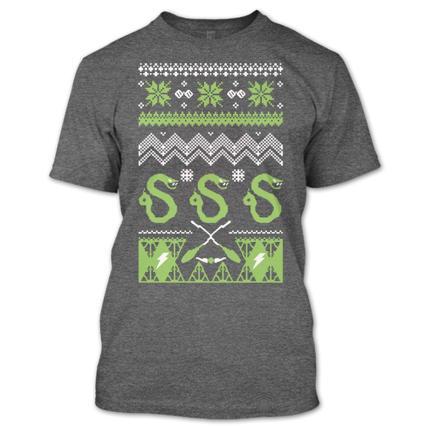 A black t-shirt with the shopify logo