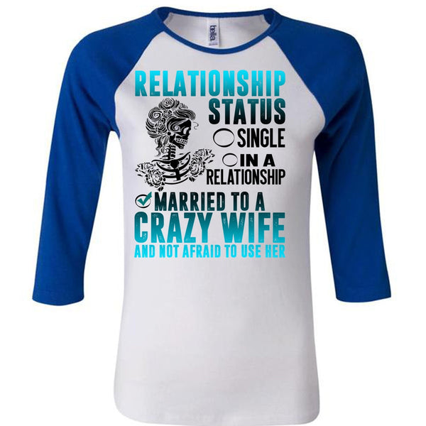 Married To A Crazy Wife T Shirt, I Love Husband T Shirt, Awesome T-Shirts