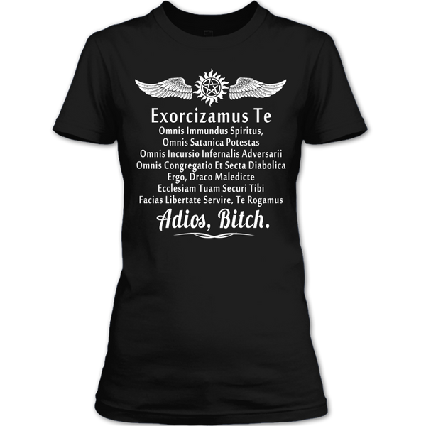 A black t-shirt with the shopify logo