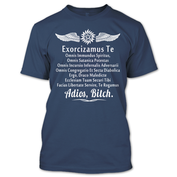 A black t-shirt with the shopify logo