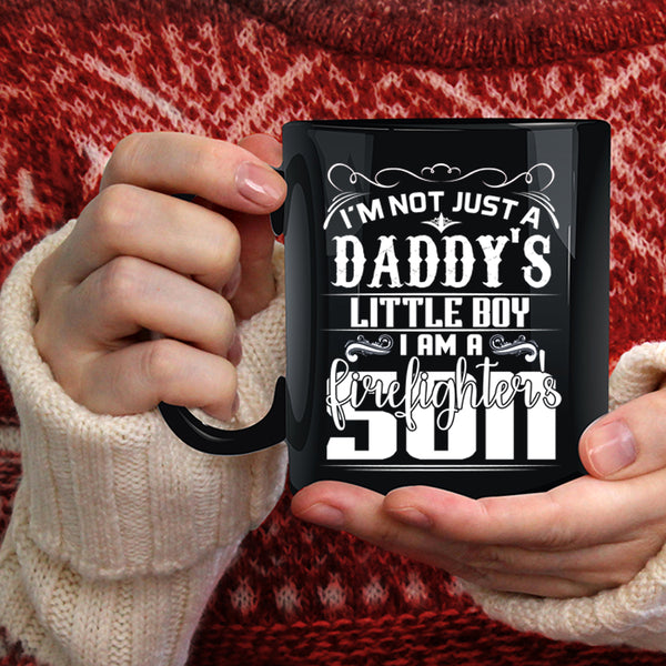 I Am A Firefighter's Son Coffee Mug, Daddy And Son Coffee Cup