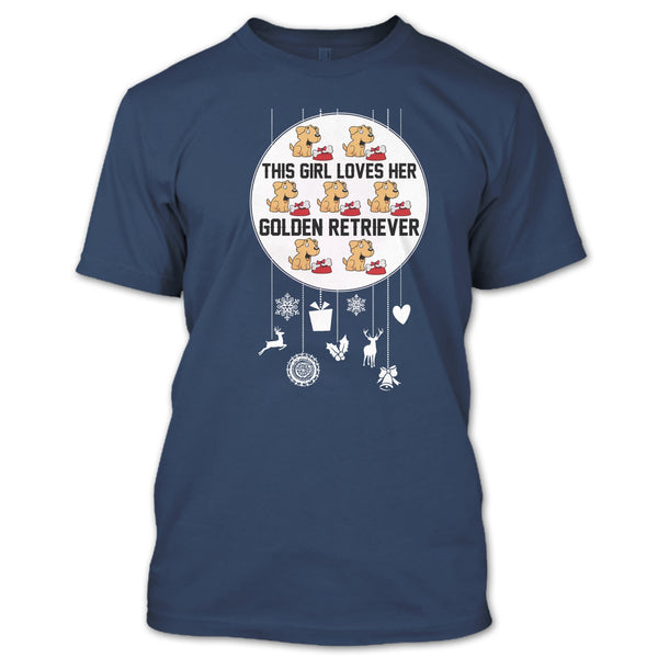 This Girl Loves Her Golden Retriever T Shirt, Coolest Dog Lover T Shirt