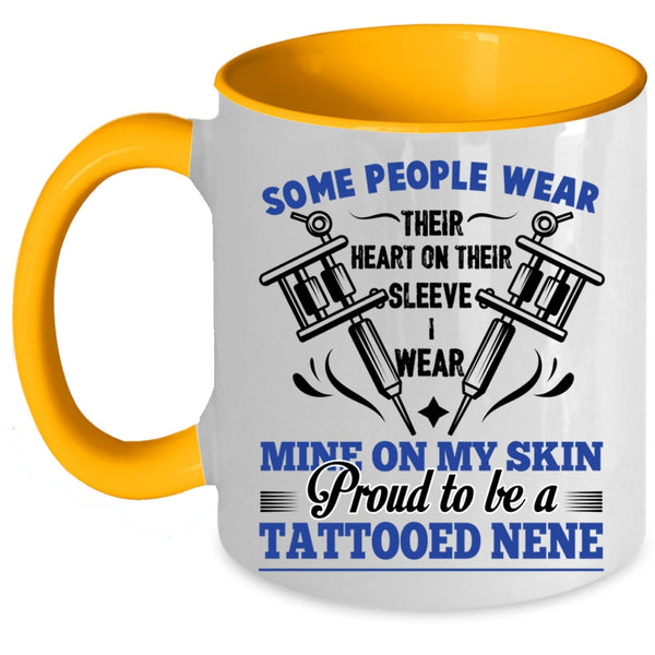 Cool Tattooed Coffee Mug, Proud To Be A Tattooed Nene Accent Mug