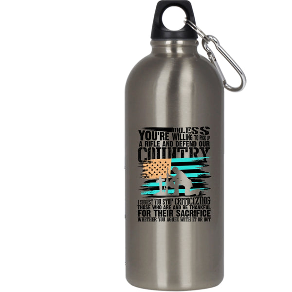 Awesome Veterans 20 oz Stainless Steel Bottle,Cool Gift For Veterans Outdoor Sports Water Bottle