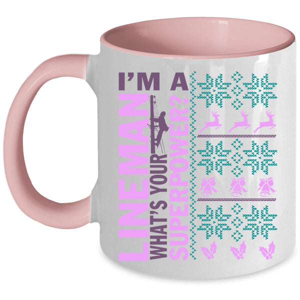 Christmas Gift For Lineman Coffee Mug, I'm A Lineman Accent Mug
