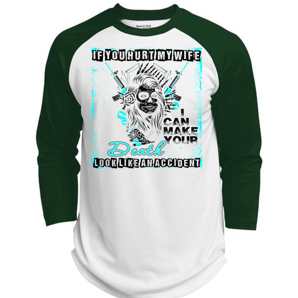 If You Hurt My Wife T Shirt, I Love My Wife T Shirt, Awesome T-Shirts  (Polyester Game Baseball Jersey)