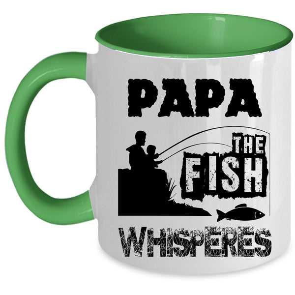 Cool Gift For Fishing Dad Coffee Mug, Papa Accent Mug