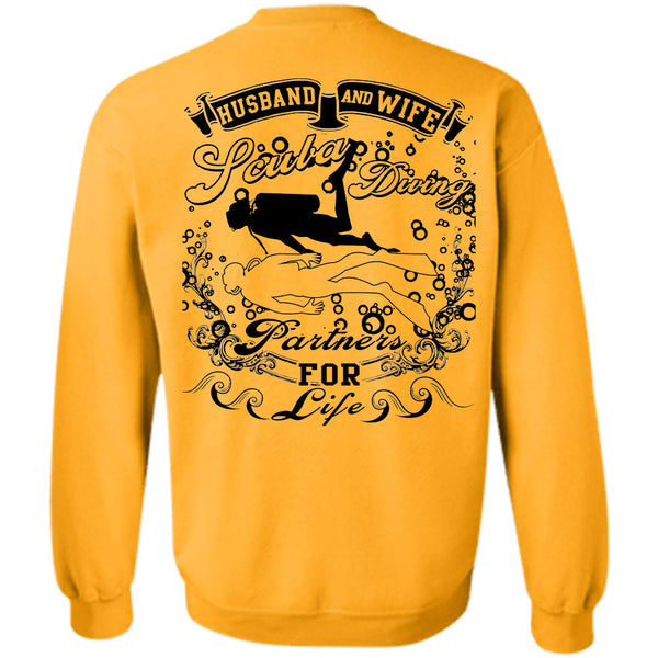 Being A Diver T Shirt, Husband And Wife Scuba Diving Partners For Life Sweatshirt