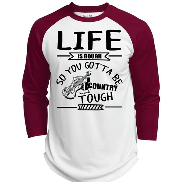 Life Is Rough T Shirt, I Love Guitar T Shirt, Awesome T-Shirts  (Polyester Game Baseball Jersey)