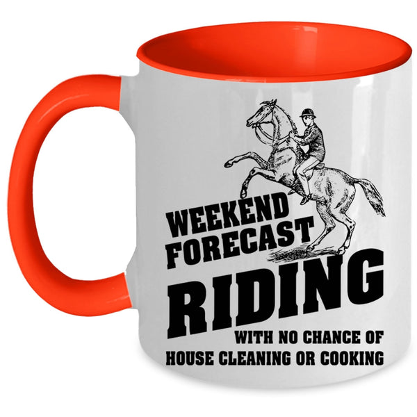 Outdoor Coffee Mug, Weekend Forecast Riding Accent Mug