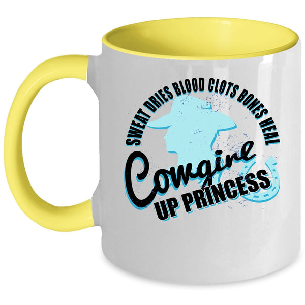 Cool Gift For My Daughter Coffee Mug, Cowgirl Up Princess Accent Mug