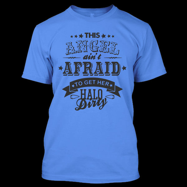 A black t-shirt with the shopify logo