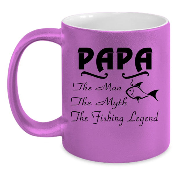 The Man The Fishing Legend Coffee Mug, Papa Accent Mug