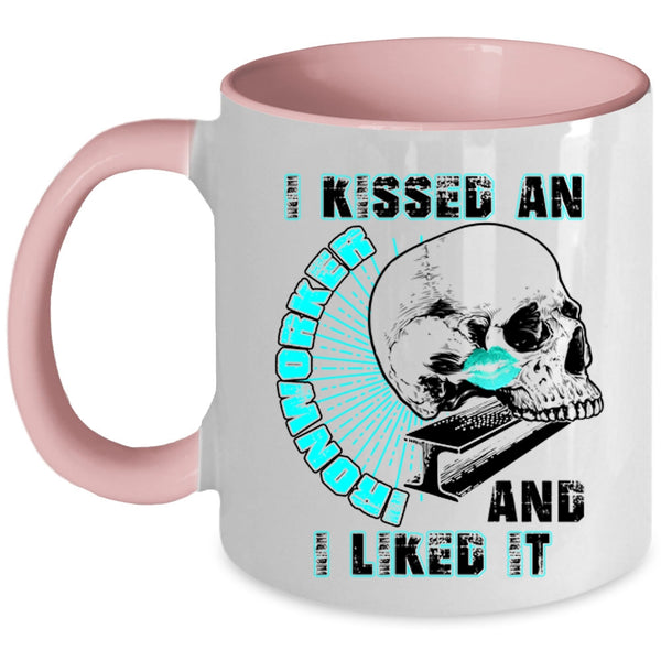 I Love Ironworker Coffee Mug, I Kissed An Ironworker And I Like It Accent Mug