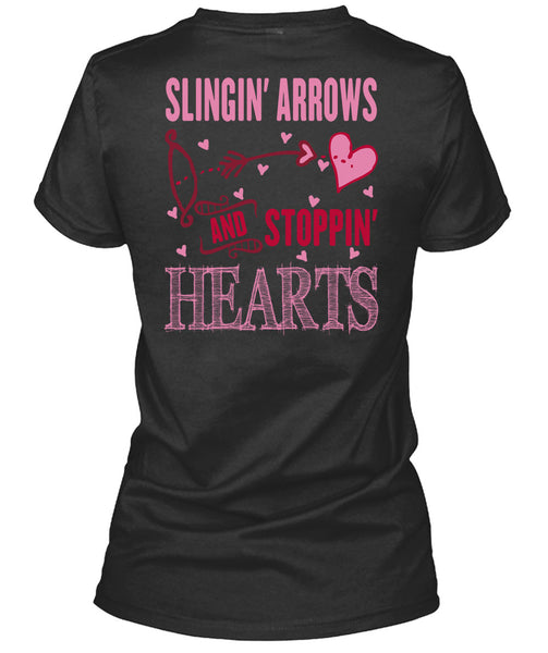 Slinging Arrows And Stopping Hearts T Shirt, I Love Husband T Shirt
