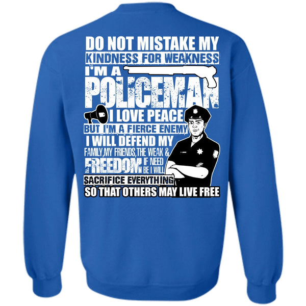 I Love Peace T Shirt, I Love Police Sweatshirt