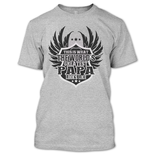 The World's Greatest Papa T Shirt, Coolest Papa Ever T Shirt
