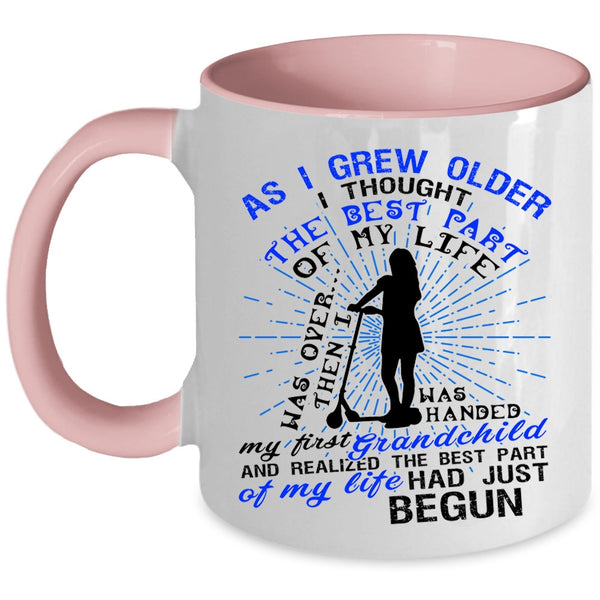 The Best Part Of My Life Coffee Mug, My First Grandchild Accent Mug