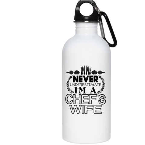 I'm A Chef's Wife 20 oz Stainless Steel Bottle,Cool Just Married Outdoor Sports Water Bottle