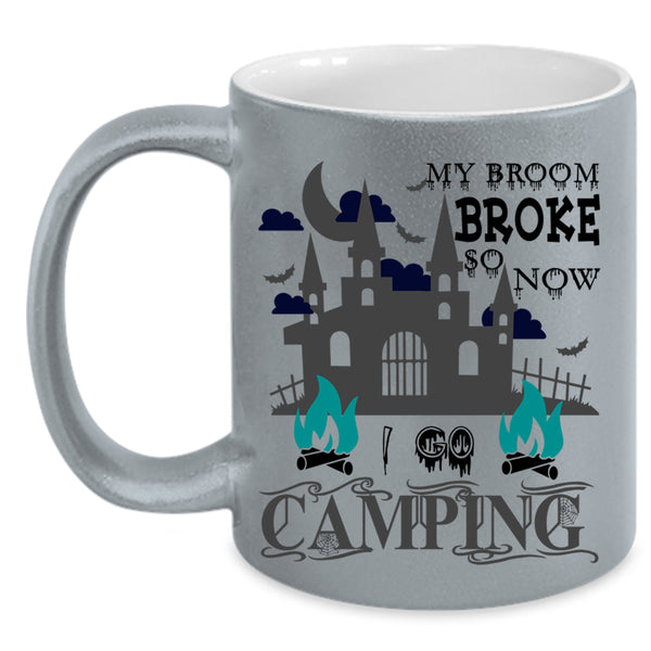 Outdoor Activity Coffee Mug, I Go Camping Accent Mug