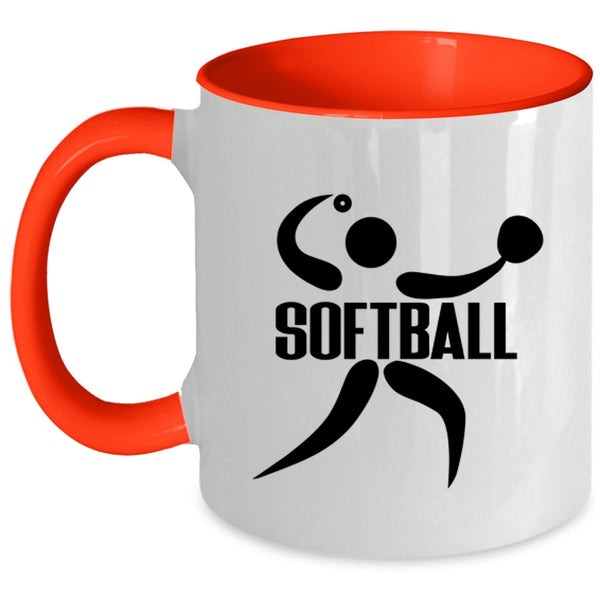 Funny Gift For Softball Player Coffee Mug, Softball Accent Mug