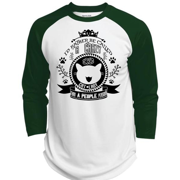 I'd Rather Be Called A Crazy Cat Lady T Shirt, My Pets T Shirt  (Polyester Game Baseball Jersey)
