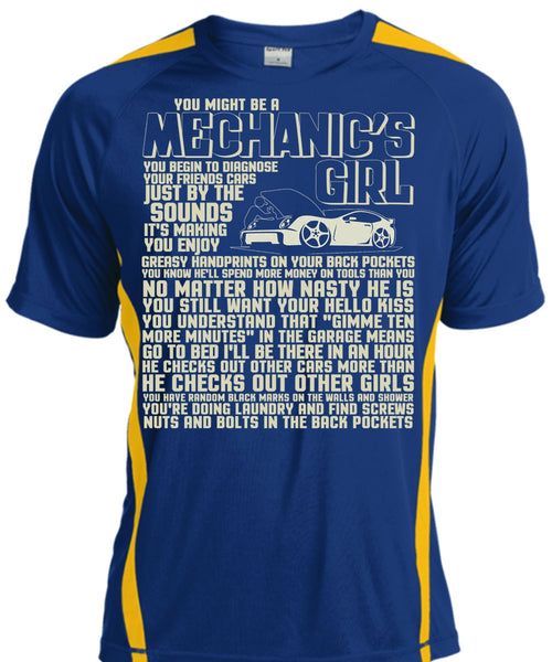 You Might Be A Mechanic's Girl T Shirt, He Checks Out Other Girls T Shirt, Cool Shirt