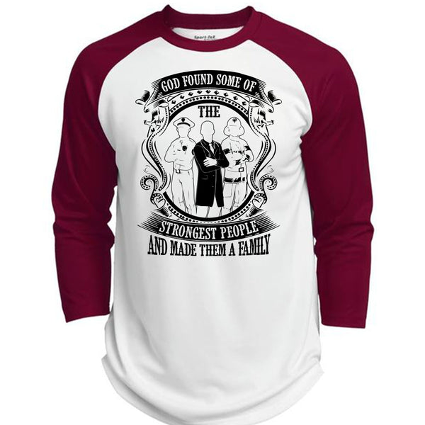 God Found Some Of The Strongest People T Shirt, I Love Police T Shirt, Awesome T-Shirts  (Polyester Game Baseball Jersey)